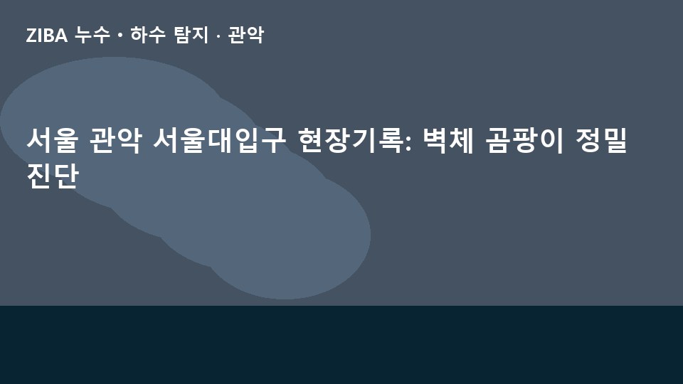 서울 관악 서울대입구 현장기록: 벽체 곰팡이 정밀 진단