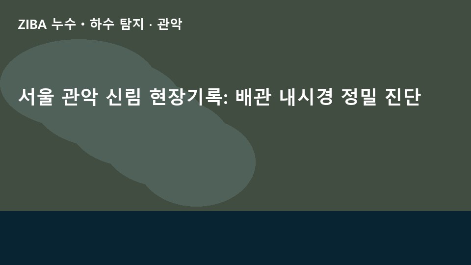 서울 관악 신림 현장기록: 배관 내시경 정밀 진단